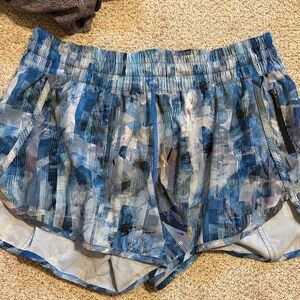 Blue Patterned Women's lululemon tracker Shorts